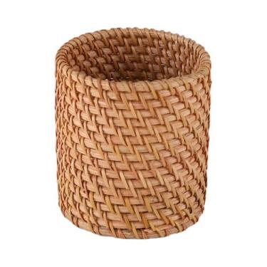 Imagem de Suporte De Caneta De Vime À Prova D'água Para Mesa, Organizador De Pap