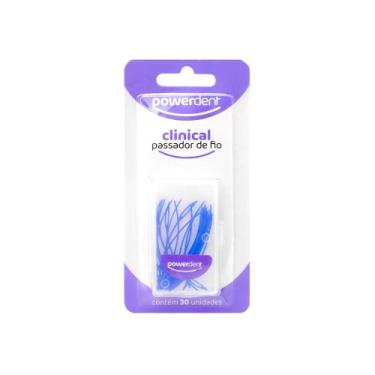 Imagem de Passador de Fio Dental PowerDent 30un Higiene Bucal, Azul