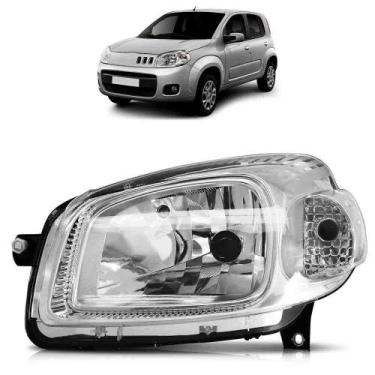 Imagem de Farol Dianteiro Uno Evo 2010 A 2015 Fiorino Máscara Cromada - Automoti