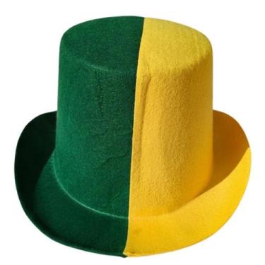 Imagem de Chapéu Cartola Verde e Amarelo Brasil Copa - sm decora