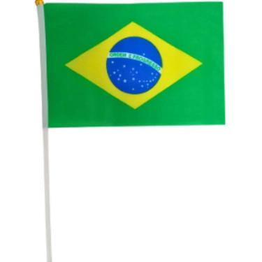 Imagem de Kit com 12 Bandeiras do Brasil 60x90cm para Decoração de Ambientes e Eventos Esportivos Verde