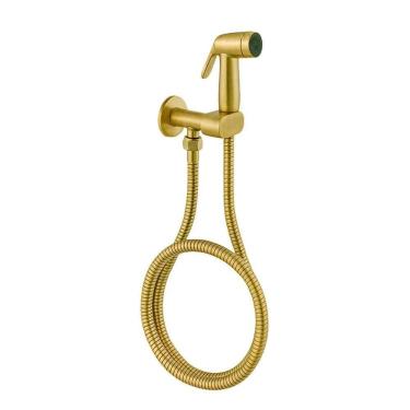 Imagem de Ducha Higiênica DP6010 Acabamento Dourado Escovado ABS Drop Metais