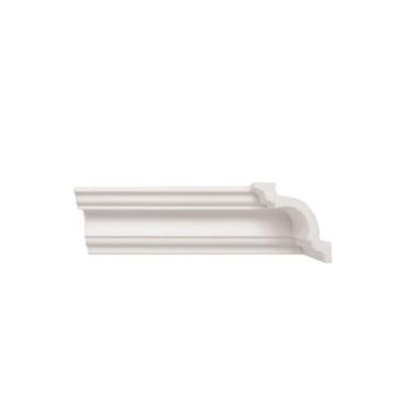 Imagem de Rodateto de Poliestireno 8CMX80MM Liso 2,0 Metro Linear Branco Graddus