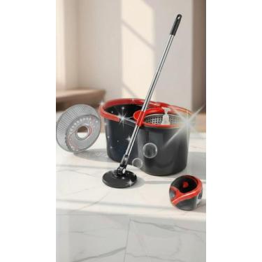 Imagem de Mop Giratório 14L com Cesto Inox e Dispenser - Congratulations Store
