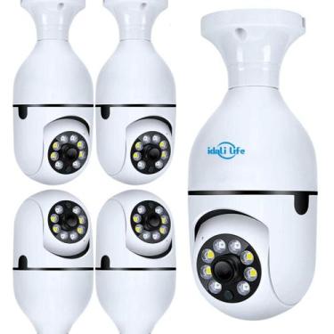 Imagem de Kit Câmeras Wi-Fi Inteligente com Visão Panorâmica de 360 Graus, led S