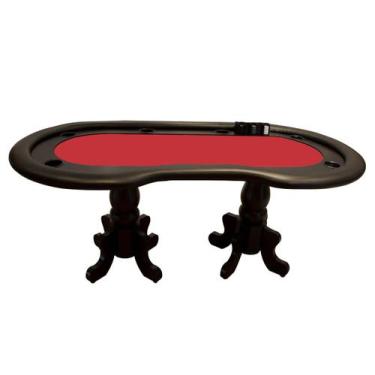 Imagem de Mesa De Poker Linha Torres com Borda Estofada e Porta Copos - 2,55x1,1