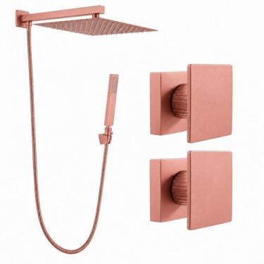 Imagem de Kit Ducha Quadrada 20x20 Slim com desviador + Acabamento para Registro