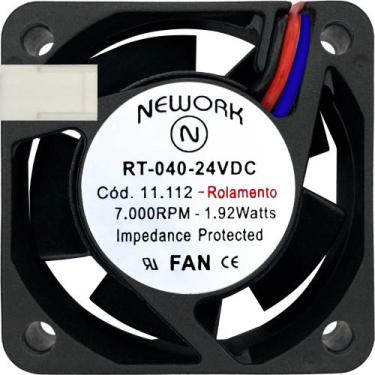 Imagem de Cooler RT-040 11.112 24V 1.92W 0.08A 3L 3P 40X40X20MM B2 - Nework