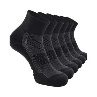 Imagem de Meias Esportivas Masculinas, 6 Pares, Confortáveis, Respiráveis, Absor