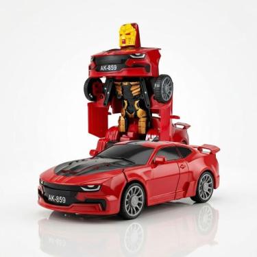 Imagem de Carrinho De Brinquedo Infantil Deformed Transforme Vermelho Interativo