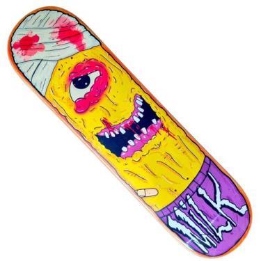 Imagem de Shape Milk 8,25 Maple Monster Yellow + Lixa - Milk Skateboards