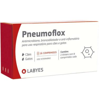 Imagem de Antibiótico Labyes Pneumoflox para Cães e Gatos - 16 Cápsulas