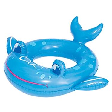 Imagem de Boia Redonda Inflável Para Bebê Praia Piscina Azul Circular Infantil Criança Bichinhos Menino Menina Belfix