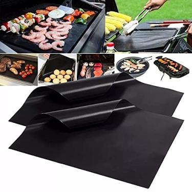 Imagem de Grill Chapa Tapete Antiaderente Teflon Grelha Para Churrasco e tudo tipo de forno 40 cm x 33 cm (4)