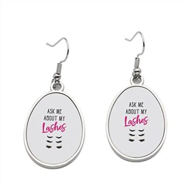 Imagem de Brinco Ask Me About My Lashes - Brincos com pingente para meninas - Presente de festa de aniversário dos namorados