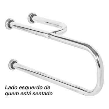 Imagem de Barra De Apoio Para Vaso Sanitário 70x20cm Esquerda