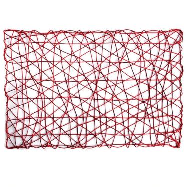 Imagem de Kit Jogo Americano de Natal Retangular Vermelho 44cm 2Pçs