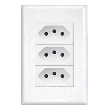 Imagem de Conjunto 4X2 Tomada Tripla 20A Evidence - Fame