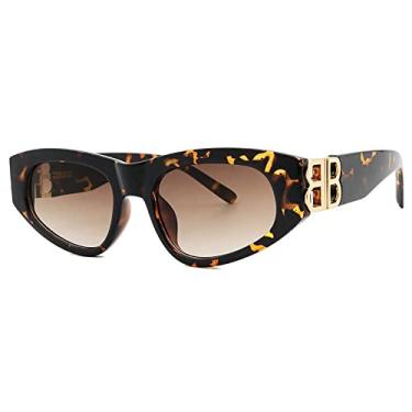Imagem de Óculos de Sol Retângulo Feminino de Luxo Vintage Moda Quadrado Punk Óculos de Sol Para Homens Tons Pretos Óculos Retro UV400,C13,como imagem