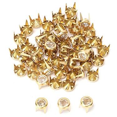 Imagem de Joyzan Prego de garras, refis de contas de strass metal punk pontas decorativas cúpula redonda rebites de cristal para bricolage moda couro artesanato bolsa roupas sapatos bolsa cinto pulseira 50