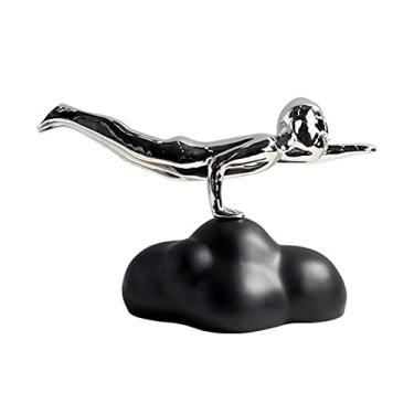 Imagem de Decoração de casa Simples estilo moderno criativo figura de voo escultura decoração escritório estudo sala de estar mesa desktop arte decoração Arte Decorativa (Color : B)
