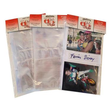 Imagem de 3 Refil Para Album Ferragem 3 Furos 7 Cm 10X15 /120 Fotos