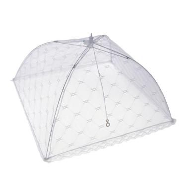 Imagem de Kit 2 Peças Protetor Alimentos Renda Cobre Bolo Fruta 43CM