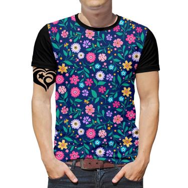 Imagem de Camiseta Floral plus size Florida Masculina infantil blusa 4