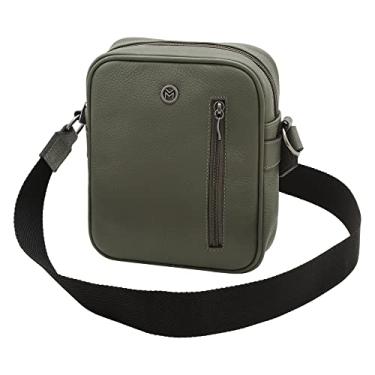 Imagem de Bolsa Crossbody Shoulder Feminina De Couro Legítimo Mariart Amy (Army)