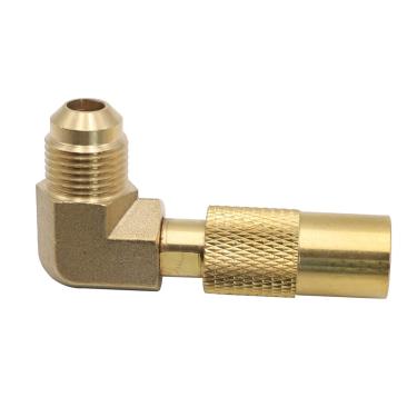 Imagem de Meter Star Adaptador de conexão rápida RV de 1/4' com cotovelo para Blackstone 43 cm e 56 cm para churrasqueira de acampamento de mesa a gás propano