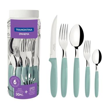 Imagem de Faqueiro Inox 30 peças Ipanema Menta Tramontina
