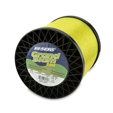 Imagem de Hi-Seas Linha de monofilamento Grand Slam, teste de 27,2 kg, 0,80 mm de diâmetro, amarelo fluorescente, 3840 m