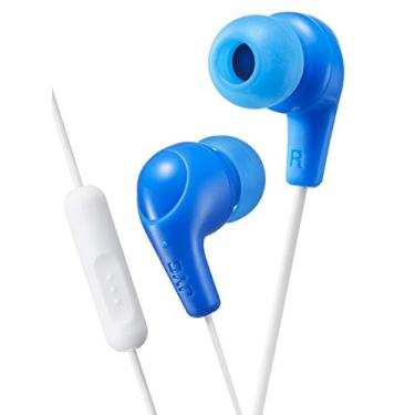 Imagem de Fones de ouvido Gumy Plus com microfone e controle remoto para dispositivos conectados – peças auriculares de silicone – azul