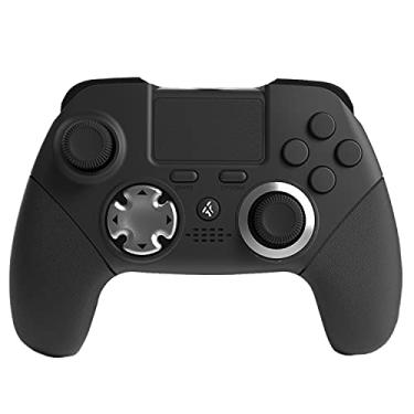 Imagem de Controlador Modded PS4, controle Elite PS4 Sensor de 6 eixos programável personalizado Vibração dupla Elite PS4/PS3 Controle de jogos sem fio Joystick com raquetes traseiros e botões L3 R3 para jogos FPS