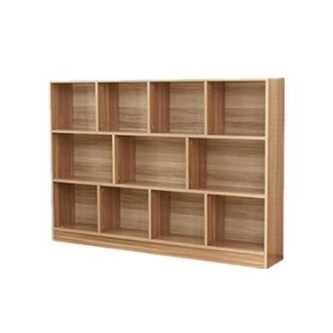 Imagem de KIZQYN Estante simples moderno estante montagem simples prateleira de sala de estar prateleira de armazenamento de piso armário de madeira prateleira de armazenamento armário de estrutura estante (cor: branco leitoso, tamanho: número quatro)