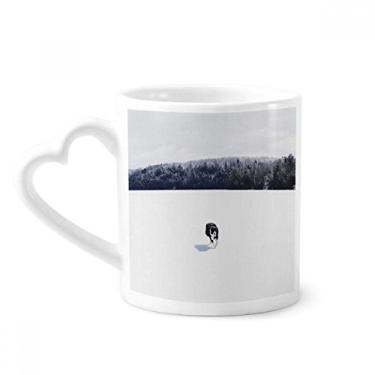 Imagem de Caneca de cachorro animal de estimação neve foto caneca café cerâmica copo de coração de vidro