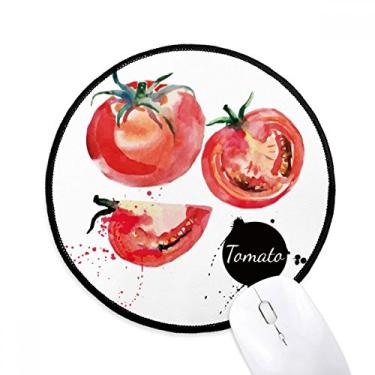 Imagem de Tapete de mouse aquarela saboroso saudável para mesa de trabalho escritório tapete redondo para computador