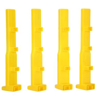 Imagem de Suporte de célula de abelha rainha 4 peças, barra de armação de célula rainha, de reprodução, equipamento de apicultura para apicultores amarelo