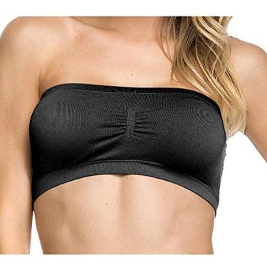 Imagem de Top Faixa Tomara Que Caia Com Bojo Removível Zee Ruci ZR0300-009 Tamanho:M;Cor:Preto