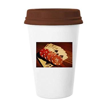 Imagem de Caneca vermelha para jogos de foto Art Deco presente moderna caneca café bebendo vidro cerâmica copo tampa
