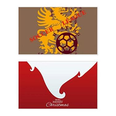 Imagem de Middle Age Dragon Football League Holiday Holiday Merry Christmas Cartões de parabéns mensagem de Natal