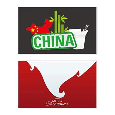 Imagem de Mapa da China Bamboo Green China Town Holiday Holiday Merry Christmas Cartões de parabéns mensagem de Natal