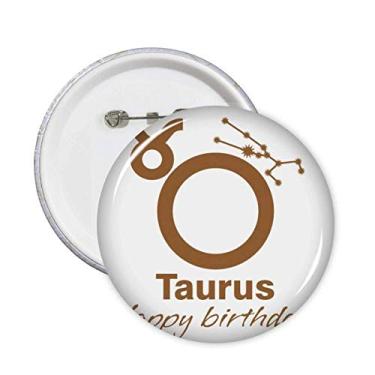 Imagem de Constelação Destino Aniversário Celebração Taurus Pins Emblema Emblema Acessório Decoração 5 peças
