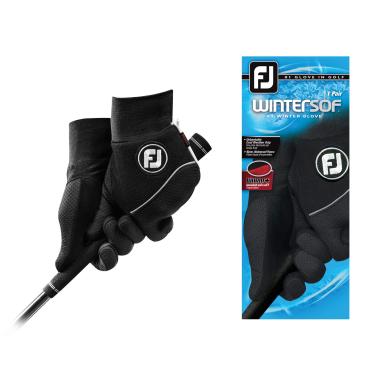 Imagem de FootJoy Luvas de Golfe Femininas WinterSof Par, Preto Médio/Grande, Par