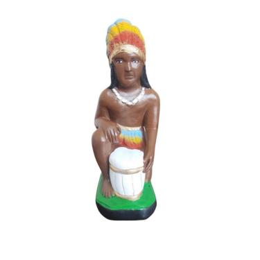 Imagem de Imagem Caboclo Gira Mundo - 20cm Gesso