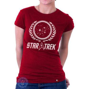 Imagem de Babylook Star Trek Logo Jornada Nas Estrelas Blusinha Nerd - King Of G