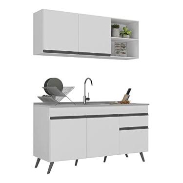 Imagem de Armário de Cozinha Compacta Veneza Multimóveis Mp2142.964 Branco/preto