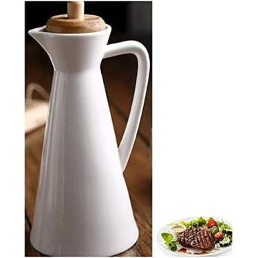 Imagem de Garrafa De Azeite Ou Vinagre Anti-vazamento, Garrafa Dispensadora Moderna, Garrafa Dispensadora De Azeite De Mesa De Cerâmica Molho De Soja Ou Galheteiro De Vinagre Com Dosador, Lata De Armazename