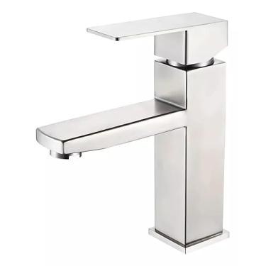 Imagem de Torneira Banheiro Inox Lavabo Misturador Monocomando Luxo