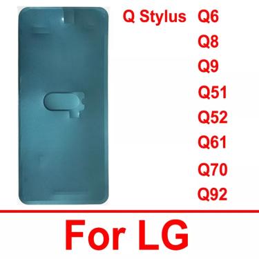 Imagem de Adesivo adesivo para lg q6 q8 q9 q51 q61 q70 q92 5g q stylus q710 quadro traseiro bateria habitação